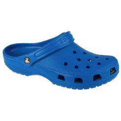 Klapki Crocs Classic 10001-4KZ niebieskie. Niebieskie klapki damskie na lato, bez wzorów, z gumy, sportowe, bez obcasa, bez zapięcia. Za 303.06 zł.