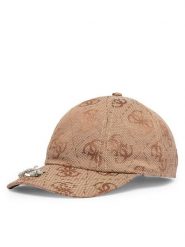 Guess Czapka z daszkiem AW5615 POL01 Beżowy. Brązowe czapki damskie Guess, z aplikacjami, z poliesteru. Za 194.99 zł.