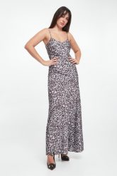 Sukienka maxi w panterkowy wzór Delci JOOP!. Sukienki damskie JOOP!, xxs, bez wzorów, bez kołnierzyka, bez ramiączek, maxi. Za 1,119.00 zł.