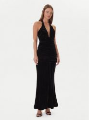 Bardot Sukienka wieczorowa Elvira Halter 60117DB Czarny Regular Fit. Czarne sukienki damskie Bardot, bez wzorów, z syntetyku, wizytowe, bez kołnierzyka, bez ramiączek. Za 749.99 zł.