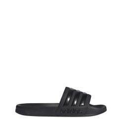 Klapki basenowe Adilette Shower Slides. Czarne klapki damskie Adidas, bez wzorów, sportowe, bez obcasa, bez zapięcia. Za 119.00 zł.
