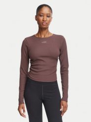 Guess Bluzka V6RP08 KD932 Brązowy Slim Fit. Brązowe bluzki damskie Guess, xxs, z aplikacjami, bez kołnierzyka, bez ramiączek. Za 213.99 zł.