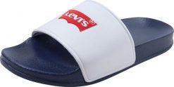 Levi`s Klapki damskie Levi's Pool biało-granatowe VPOL0187S-0122 36. Białe klapki damskie bez wzorów, sportowe, bez obcasa, bez zapięcia. Za 96.73 zł.