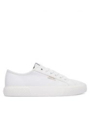 Calvin Klein Trampki Vulc HW0HW02975 Biały. Białe trampki i tenisówki damskie Calvin Klein, bez wzorów, z materiału, bez zapięcia. Za 329.99 zł.