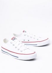 Trampki Converse Chuck Taylor All Star Ox Białe (M7652C). Białe trampki i tenisówki damskie Converse, bez wzorów, z gumy, bez zapięcia. Za 249.99 zł.