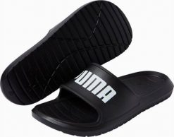 Puma Klapki męskie PUMA DIVECAT V2 LITE PUMA BLACK-PUMA WHITE 43. Białe klapki męskie Puma, bez wzorów, bez zapięcia. Za 68.29 zł.