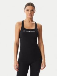 Emporio Armani Underwear Top EW002903 AF19026 UC001 Czarny Slim Fit. Czarne topy damskie Emporio Armani Underwear, m, bez wzorów, z bawełny, bez kołnierzyka, bez ramiączek. Za 219.99 zł.