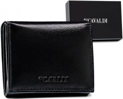 Portfel skórzany Cavaldi RD-AN01-GCL czarny. Czarne portfele damskie 4U Cavaldi. Za 54.00 zł.