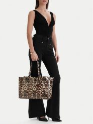 Eva Minge Torebka EO-ARIA-LDA8637 Beżowy. Brązowe shopperki damskie Eva Minge, bez wzorów, z materiału, bez dodatków. Za 279.99 zł.