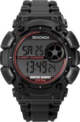 Zegarek Sekonda Zegarek męski Sekonda 1676 czarny. Czarne zegarki męskie Sekonda, bez wzorów. Za 227.00 zł.