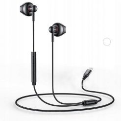 Yesido Słuchawki Douszne YH48 Lightning 120cm, BLACK / CZARNY. Czarne słuchawki douszne Yesido. Za 75.62 zł.