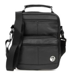 Męska Torba Skórzana Przez Ramię Beltimore Czarna G19. Czarne torby na ramię męskie ze skóry, przez ramię, duże. Za 139.99 zł.