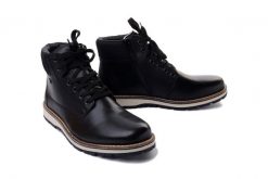 RIEKER TEX 38405-00 black, trzewiki męskie. Czarne botki męskie Rieker, na zimę, bez wzorów, z wełny, bez obcasa, bez zapięcia. Za 469.90 zł.