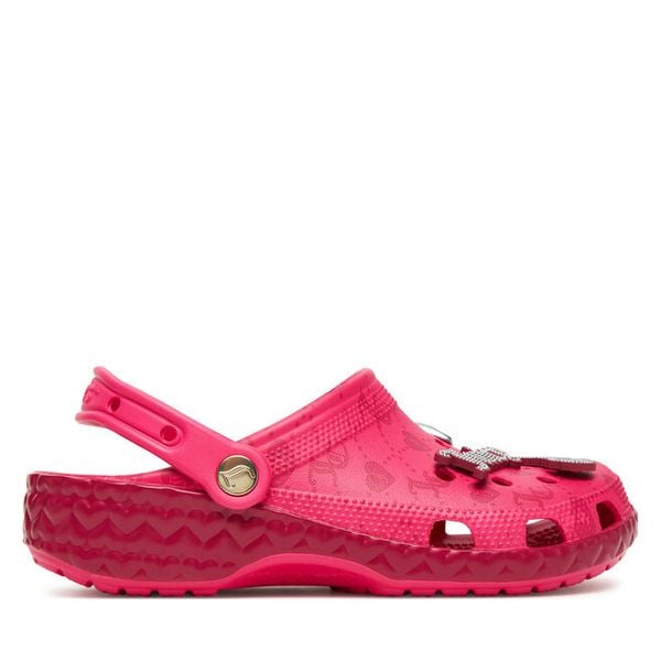 Klapki Crocs. Czerwone klapki damskie Crocs, bez wzorów, bez obcasa, bez zapięcia. Za 209.99 zł.