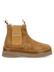 Gant Sztyblety 31553102 Brązowy. Brązowe botki damskie GANT, bez wzorów, ze skóry, bez obcasa, na płaskiej podeszwie, bez zapięcia. Za 579.99 zł.