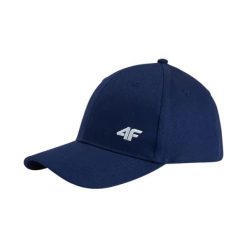 Czapka z daszkiem 4F. Niebieskie czapki damskie 4F, bez wzorów, z bawełny, klasyczne. Za 53.99 zł.