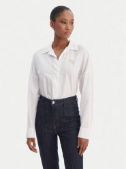 Guess Body W6RH61 WJ782 Biały Regular Fit. Białe body Guess, z aplikacjami, z syntetyku. Za 439.99 zł.