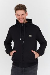 DOLCE & GABBANA Czarna bluza z kapturem. Czarne bluzy męskie Dolce and Gabbana, l, bez wzorów, z kapturem. W wyprzedaży za 2,199.99 zł.