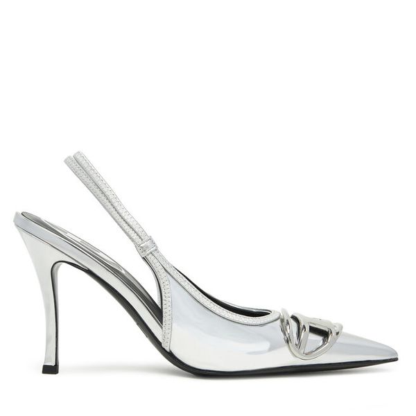 Szpilki Diesel. Szare sandały damskie Diesel, bez wzorów, bez obcasa, na szpilce, bez zapięcia. Za 2,729.00 zł.