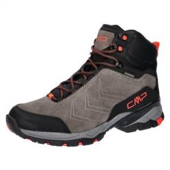 Buty trekkingowe męskie CMP Melnick Mid Wp Waterproof. Szare buty zimowe męskie CMP, bez wzorów, z materiału, za kostkę, bez obcasa, bez zapięcia. Za 524.00 zł.