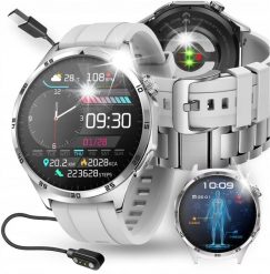 Smartwatch JG Smart SMARTWATCH MĘSKI ZEGAREK POMIAR EKG BMI HRV TĘTNO POLSKIE MENU ROZMOWY PL. Zegarki męskie JG Smart, bez wzorów. Za 650.67 zł.