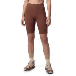 Damskie krótkie legginsy kolarki do biegania w terenie Trekking Siroko West-W B. Brązowe legginsy damskie SIROKO, bez wzorów, z materiału. Za 126.00 zł.