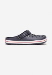Granatowo-Czerwone Piankowe Klapki z Wycięciami i Paskiem Ionaia. Niebieskie klapki męskie Born2be, bez wzorów, bez zapięcia. Za 34.99 zł.