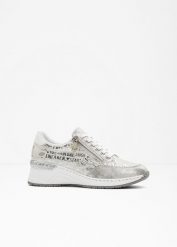 Sneakersy Rieker. Szare obuwie sportowe damskie bonprix, z aplikacjami, bez zapięcia. Za 299.99 zł.