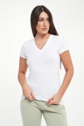 T-shirt damski z logo ARMANI EXCHANGE. T-shirty damskie Armani Exchange, s, bez wzorów, bez kołnierzyka, bez ramiączek. Za 239.00 zł.