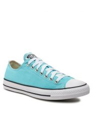 Converse Trampki Chuck Taylor All Star A06566C Niebieski. Niebieskie trampki i tenisówki damskie Converse, bez wzorów, z materiału, bez zapięcia. Za 329.99 zł.