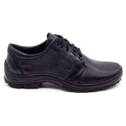 Joker Buty męskie trekkingowe 192 czarne. Czarne trekkingi męskie na jesień, z jeansu, bez zapięcia. Za 351.82 zł.