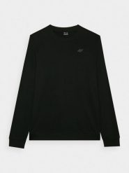 4F Bluza dresowa nierozpinana bez kaptura męska - czarna XL. Czarne bluzy męskie 4F, m, bez wzorów, z bawełny, klasyczne, bez ramiączek, bez kaptura. Za 129.99 zł.