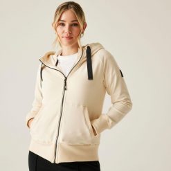 Bluza turystyczna damska Tralia z kapturem. Szare bluzy damskie Regatta, bez wzorów, z elastanu, sportowe, bez ramiączek, z kapturem. W wyprzedaży za 249.99 zł.