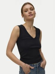 Vero Moda Top Chloe 10342916 Czarny Regular Fit. Czarne topy damskie Vero Moda, m, bez wzorów, z bawełny, bez kołnierzyka, bez ramiączek. Za 69.99 zł.