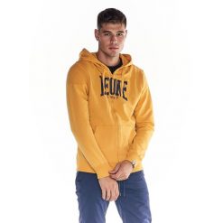 Męska zapinana na zamek bluza z kapturem Leone 1947 Apparel. Żółte bluzy męskie LEONE 1947 APPAREL, l, bez wzorów, z tkaniny, sportowe, bez ramiączek, z kapturem. W wyprzedaży za 154.80 zł.