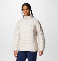 Kurtka Kobieta Columbia Powder Lite II beżowy. Białe kurtki sportowe damskie Columbia, na zimę, xl, bez wzorów, z materiału, bez ramiączek, bez kaptura, trekkingowe. Za 520.30 zł.
