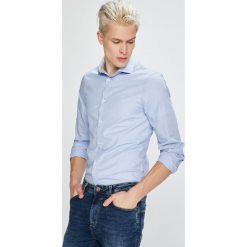 Guess Jeans - Koszula Almeda. Niebieskie koszule męskie Guess Jeans, m, z aplikacjami, z bawełny, casualowe, bez kołnierzyka, bez ramiączek. W wyprzedaży za 189.90 zł.