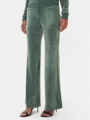 Juicy Couture Spodnie dresowe Layla JCSEBJ001 Zielony Flared Leg. Zielone spodnie dresowe damskie Juicy Couture, bez wzorów, z dresówki. Za 349.99 zł.