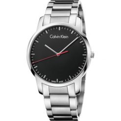 Calvin Klein City Zegarek Srebrny. Szare zegarki męskie Calvin Klein, bez wzorów, z materiału, srebrne. Za 1,146.95 zł.