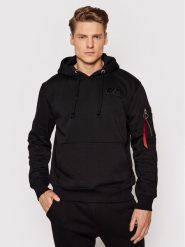 Alpha Industries Bluza Stripe 178314 Czarny Regular Fit. Czarne bluzy męskie Alpha Industries, m, bez wzorów, z bawełny, bez ramiączek, bez kaptura. Za 299.99 zł.