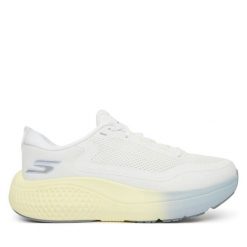 Buty do biegania Skechers. Białe obuwie sportowe damskie Skechers, bez wzorów, bez zapięcia, do biegania. Za 379.99 zł.