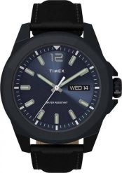 Zegarek Timex Zegarek Timex Essex TW2V42900 męski czarny. Czarne zegarki męskie Timex, bez wzorów. Za 383.00 zł.