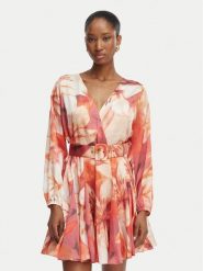 Marciano Guess Sukienka koktajlowa G6GK58 W2214 Pomarańczowy Regular Fit. Brązowe sukienki damskie Marciano Guess, z aplikacjami, z syntetyku, wizytowe, bez kołnierzyka, bez ramiączek. Za 925.99 zł.