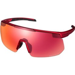 Brille S-PHYRE 2 Ridescape Road, metaliczna czerwień. Czerwone okulary przeciwsłoneczne damskie Shimano. Za 799.90 zł.