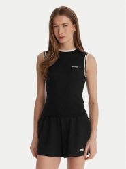 Guess Top V6GR02 Z0723 Czarny Regular Fit. Czarne topy damskie Guess, xs, z aplikacjami, z syntetyku, bez kołnierzyka, bez ramiączek. Za 329.99 zł.
