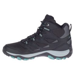 Buty trekkingowe damskie Merrell West Rim Sport Gtx. Czarne obuwie trekkingowe damskie Merrell, z materiału, za kostkę, bez zapięcia. Za 448.00 zł.