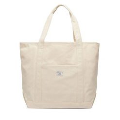 Torebka Guess Jeans. Brązowe shopperki damskie Guess Jeans, z aplikacjami, z jeansu, bez dodatków. Za 299.99 zł.