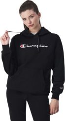 Champion Bluza damska Champion Hooded czarna 117529 KK001 S. Czarne bluzy damskie Champion, s, bez wzorów, bez ramiączek, bez kaptura. Za 222.99 zł.