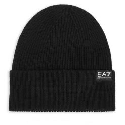Czapka EA7 Emporio Armani. Czarne czapki męskie EA7 Emporio Armani, na zimę, bez wzorów. Za 199.99 zł.