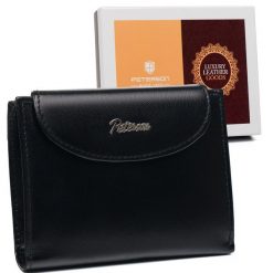 Portfel skórzany Peterson PTN RD-357-GCL-M czarny. Czarne portfele damskie Peterson, ze skóry. Za 74.99 zł.
